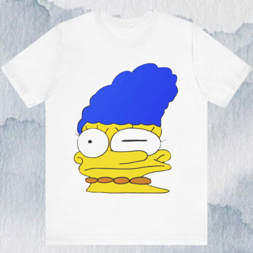 Stretched Marge Simpsons Shirt, Funny Simpsons Cartoon Character Graphic T-Shirt